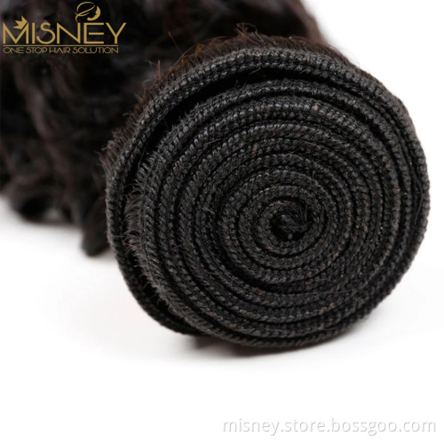 Curly Hair Brazilian Hair Weave Bundles Remy 100% Human Hair Extensions Kinky Curly Hair Natural Color 8-26 Inch Misney Deals